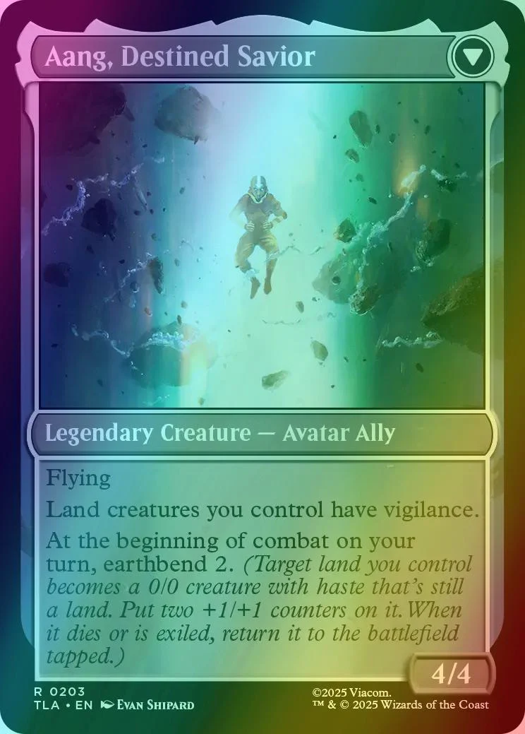 Aang, at the Crossroads // Aang, Destined Savior [203] [Avatar: The Last Airbender] [Foil] - Image 2
