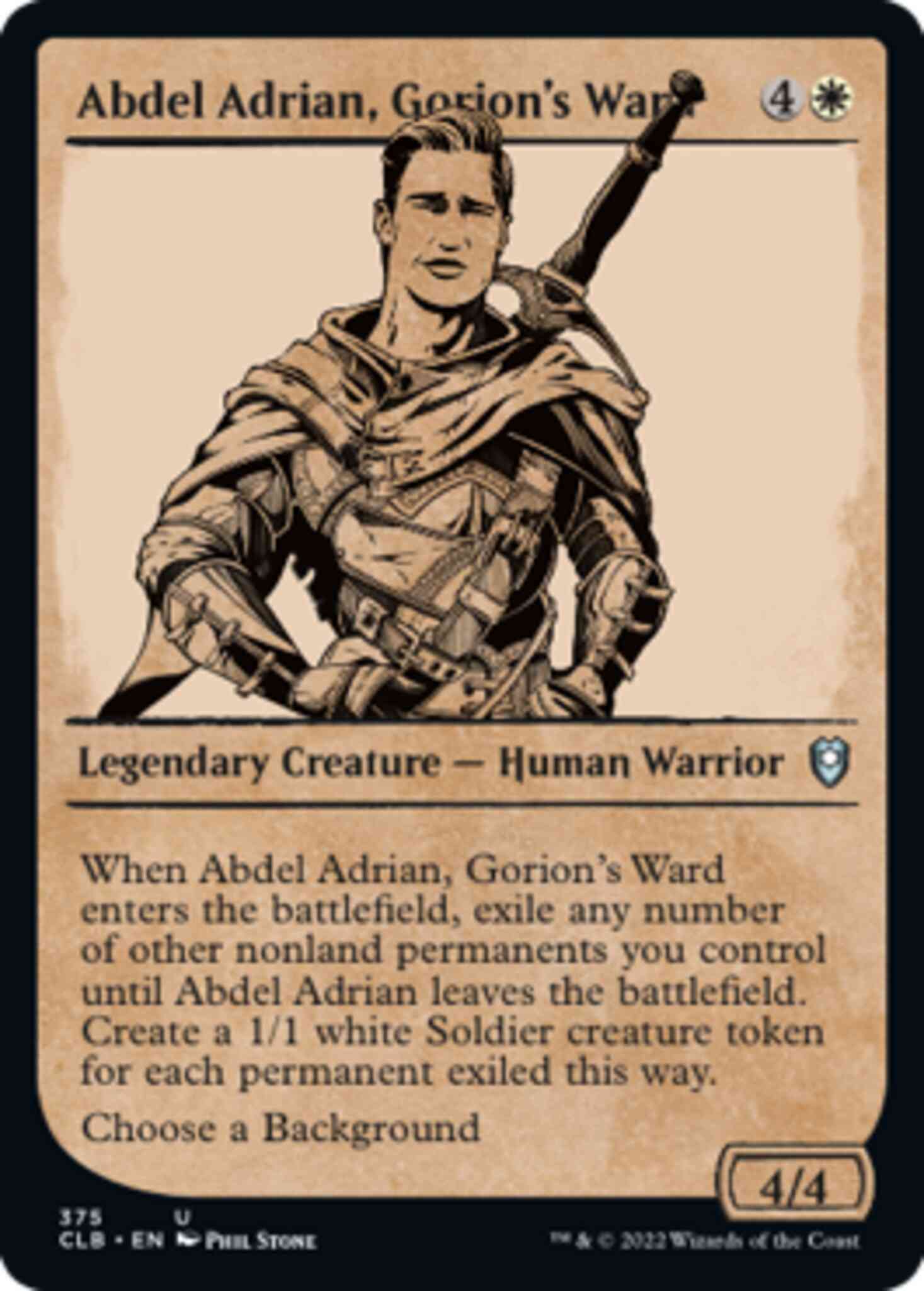 Abdel Adrian, Gorion's Ward [375] [Rulebook Showcase] [Commander Legends: Battle for Baldur's Gate] [Non-Foil]