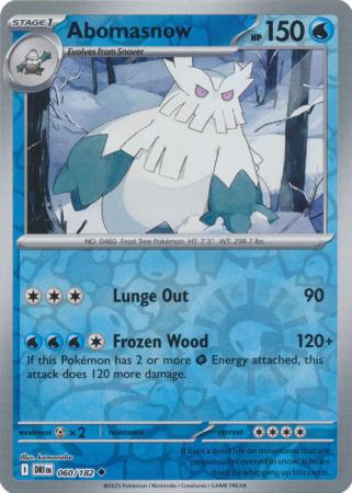 Abomasnow - 060/182 - Uncommon [sv10-060] [Reverse Holo]