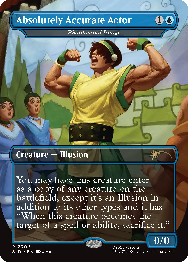 Absolutely Accurate Actor - Phantasmal Image [2306] [Borderless] [The Ember Island Players] [Secret Lair Drop] [Non-Foil]