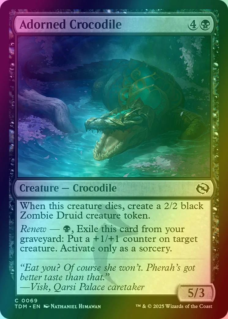 Adorned Crocodile [69] [Tarkir: Dragonstorm] [Foil]
