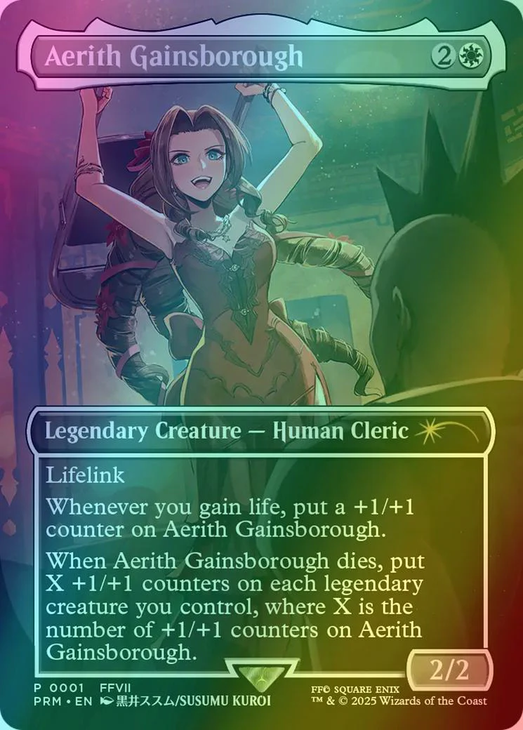 Aerith Gainsborough [2025-3] [Borderless] [FFVII] [Pro Tour Promos] [Foil]
