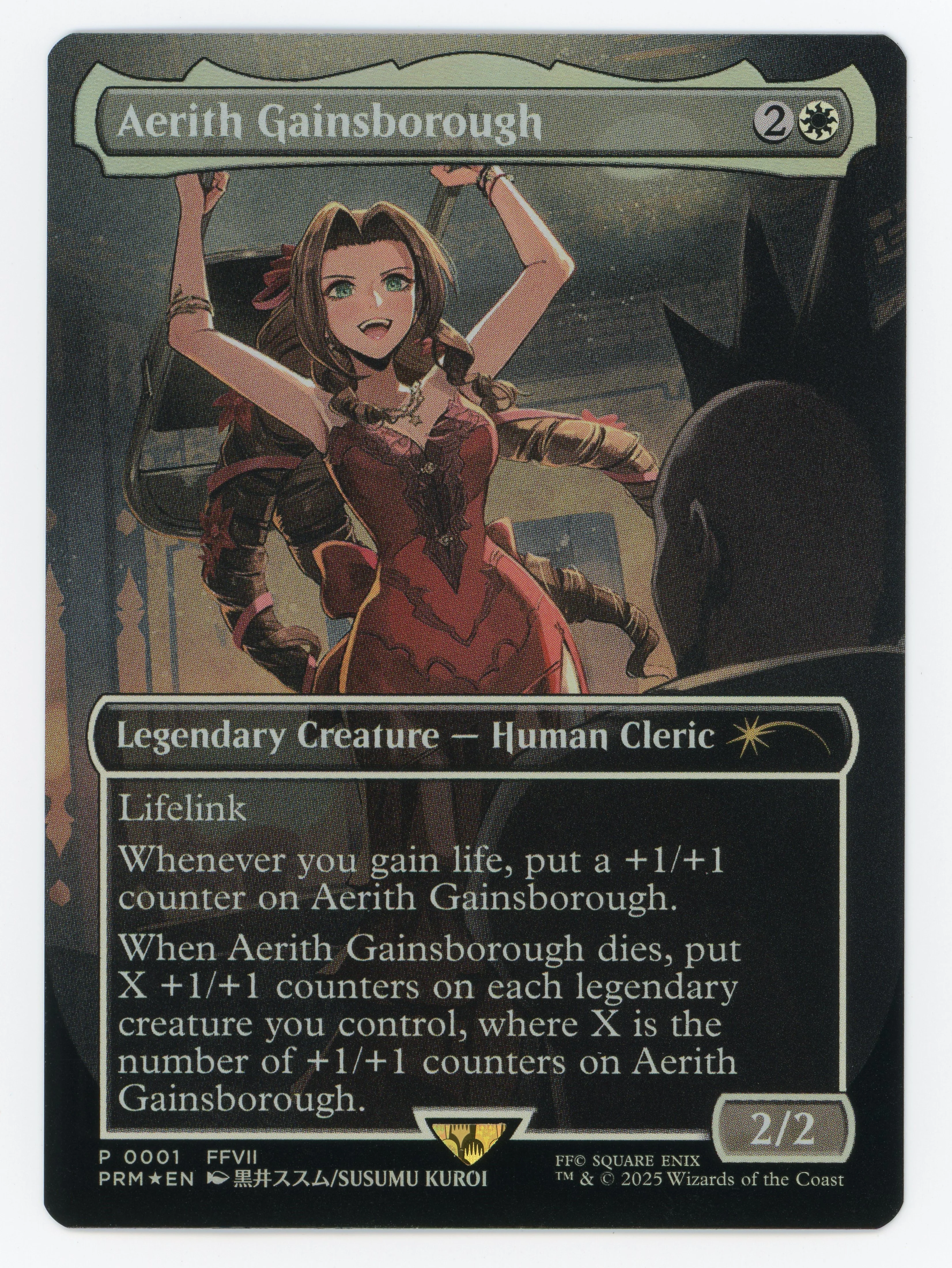 Aerith Gainsborough - Borderless - Foil - Scan 15095