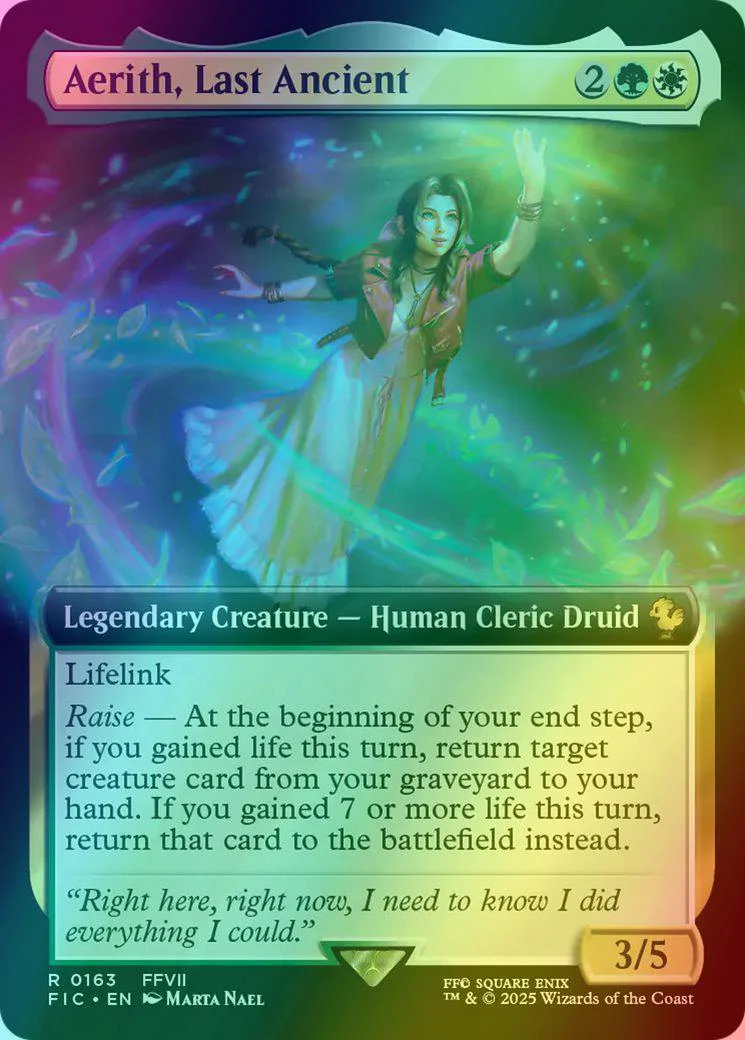 Aerith, Last Ancient [163] [Extended Art] [FINAL FANTASY: Commander] [Foil]