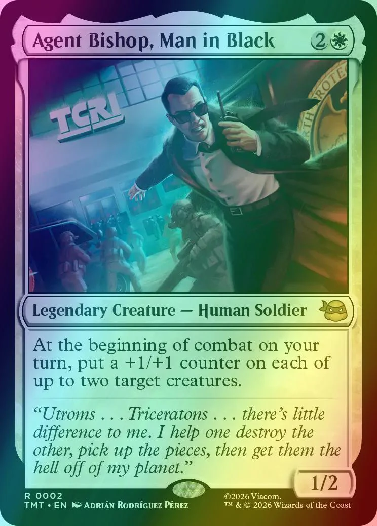 Agent Bishop, Man in Black [2] [Teenage Mutant Ninja Turtles] [Foil]