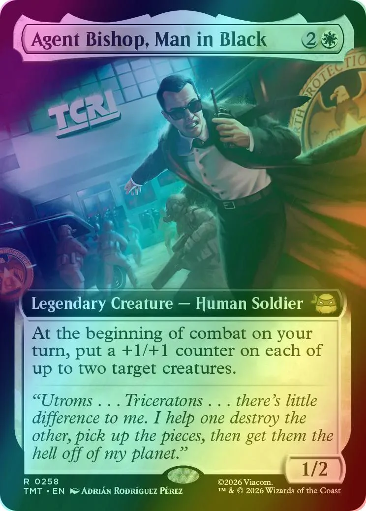 Agent Bishop, Man in Black [258] [Extended Art] [Teenage Mutant Ninja Turtles] [Foil]