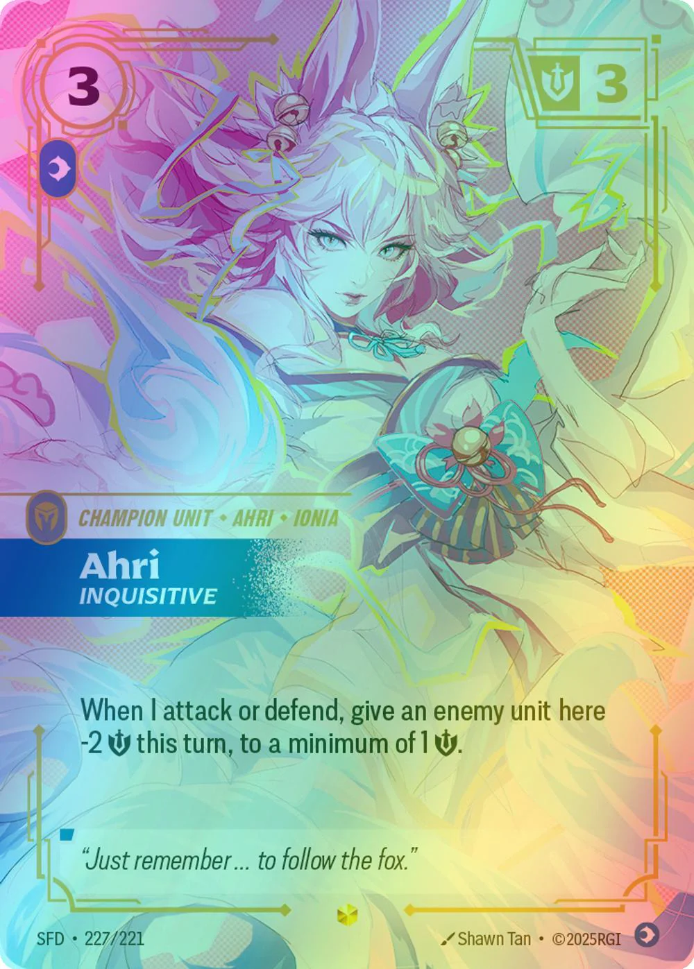 Ahri - Inquisitive (Overnumbered) - 227/221 [Spiritforged] [Foil]