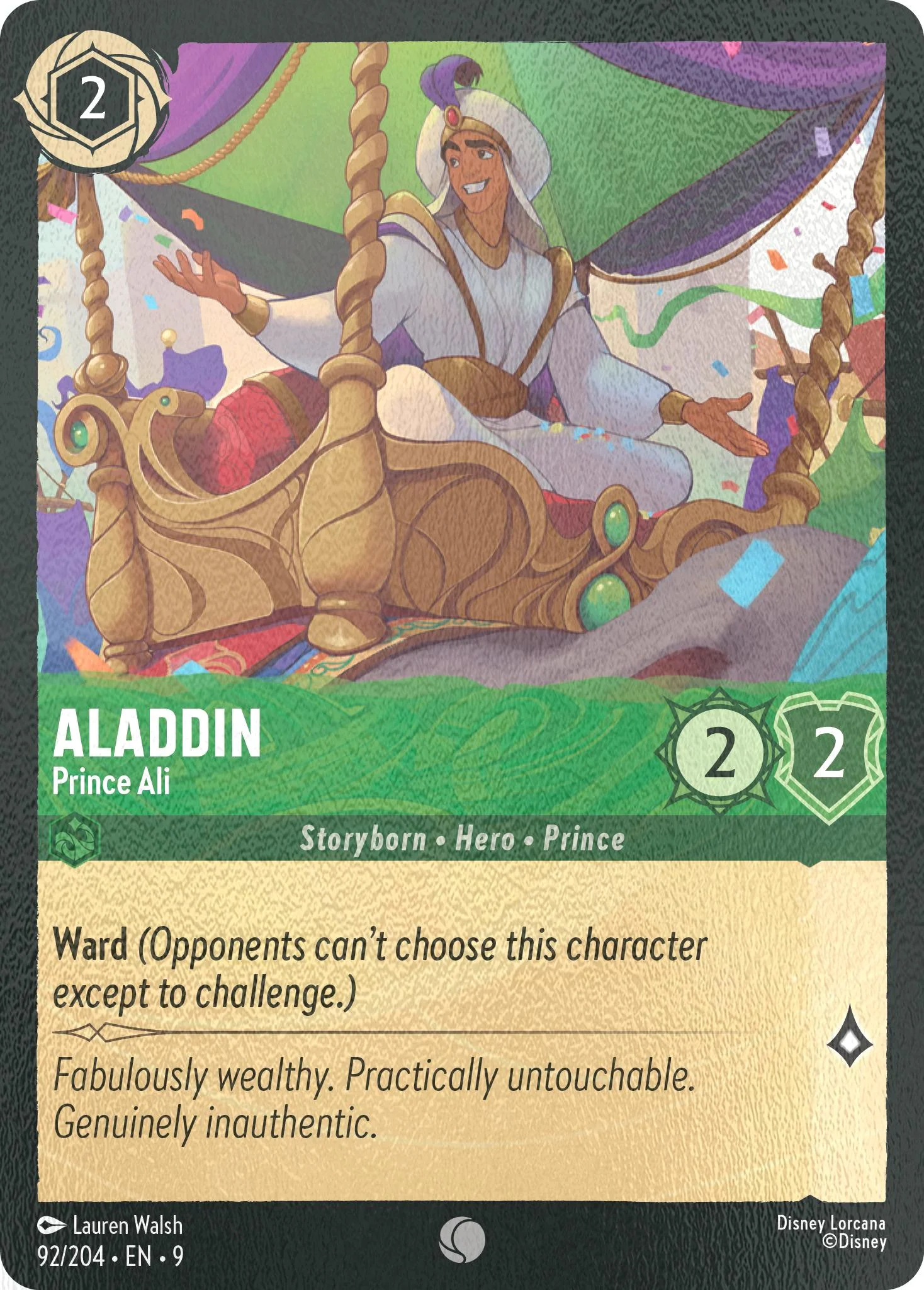 Aladdin - Prince Ali - 92/204 [Fabled] [Cold Foil]
