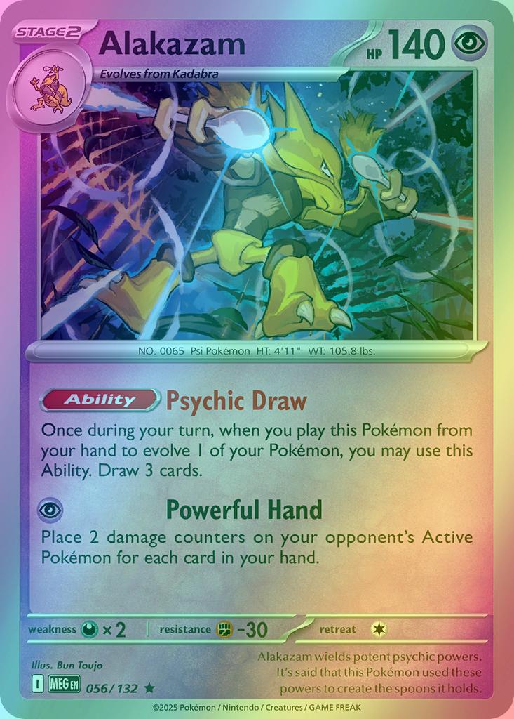 Alakazam - 056/132 - Rare [me01-056] [Reverse Holo]