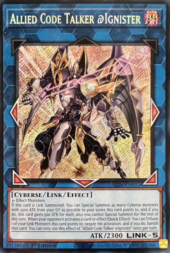 Allied Code Talker @Ignister - ALIN-EN051 - Secret Rare - 1st Edition