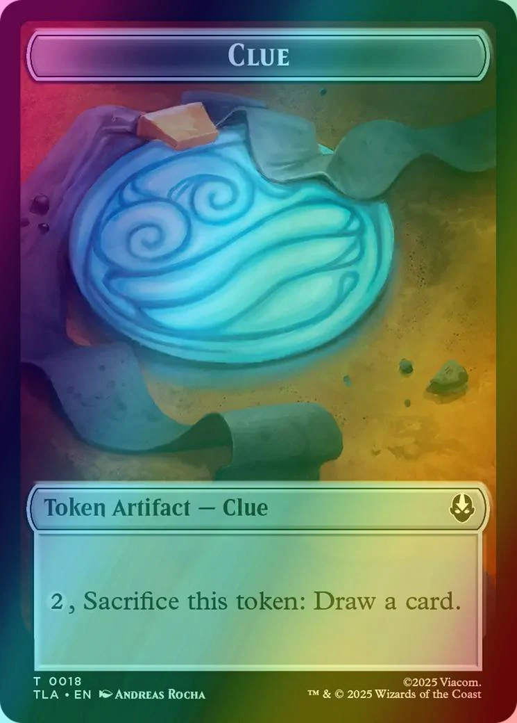 Ally Token (07) // Clue Token (18) [Avatar: The Last Airbender: Tokens] [Foil] - Image 2
