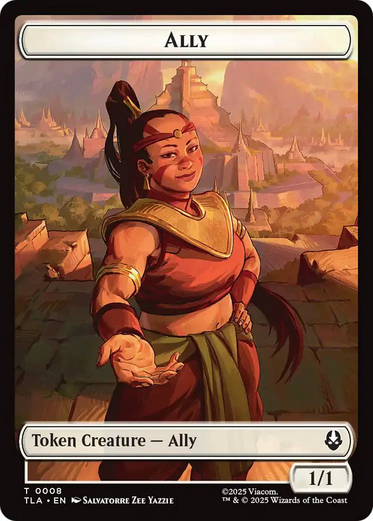 Ally Token (08) // Soldier Token (02) [TLA/TLE Set Symbol] [Avatar: The Last Airbender: Tokens] [Non-Foil]