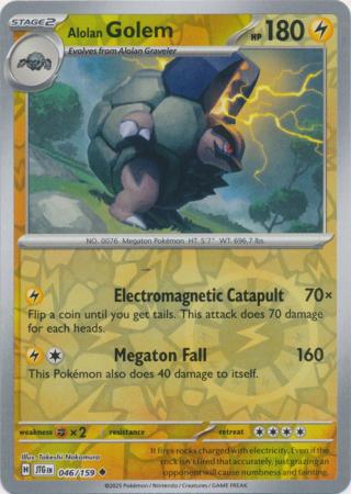 Alolan Golem - 046/159 - Uncommon [sv09-046] [Reverse Holo]