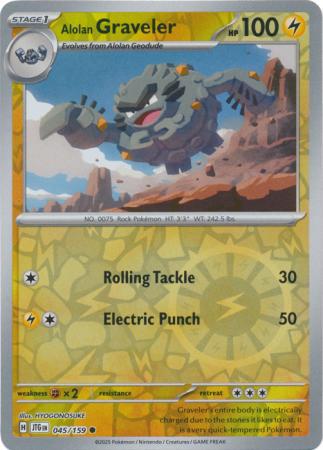 Alolan Graveler - 045/159 - Common [sv09-045] [Reverse Holo]