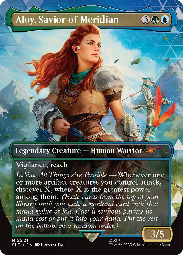 Aloy, Savior of Meridian [2221] [Borderless] [Horizon: Into the Forbidden West] [Secret Lair Drop] [Non-Foil]