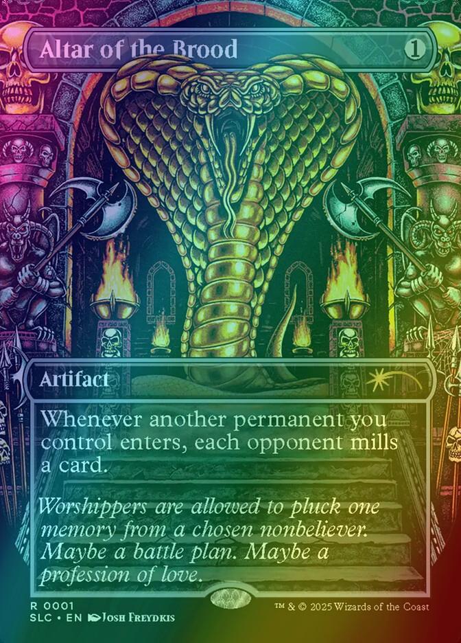 Altar of the Brood [0001] [Borderless] [Encyclopedia of Magic] [Secret Lair Countdown] [Foil]