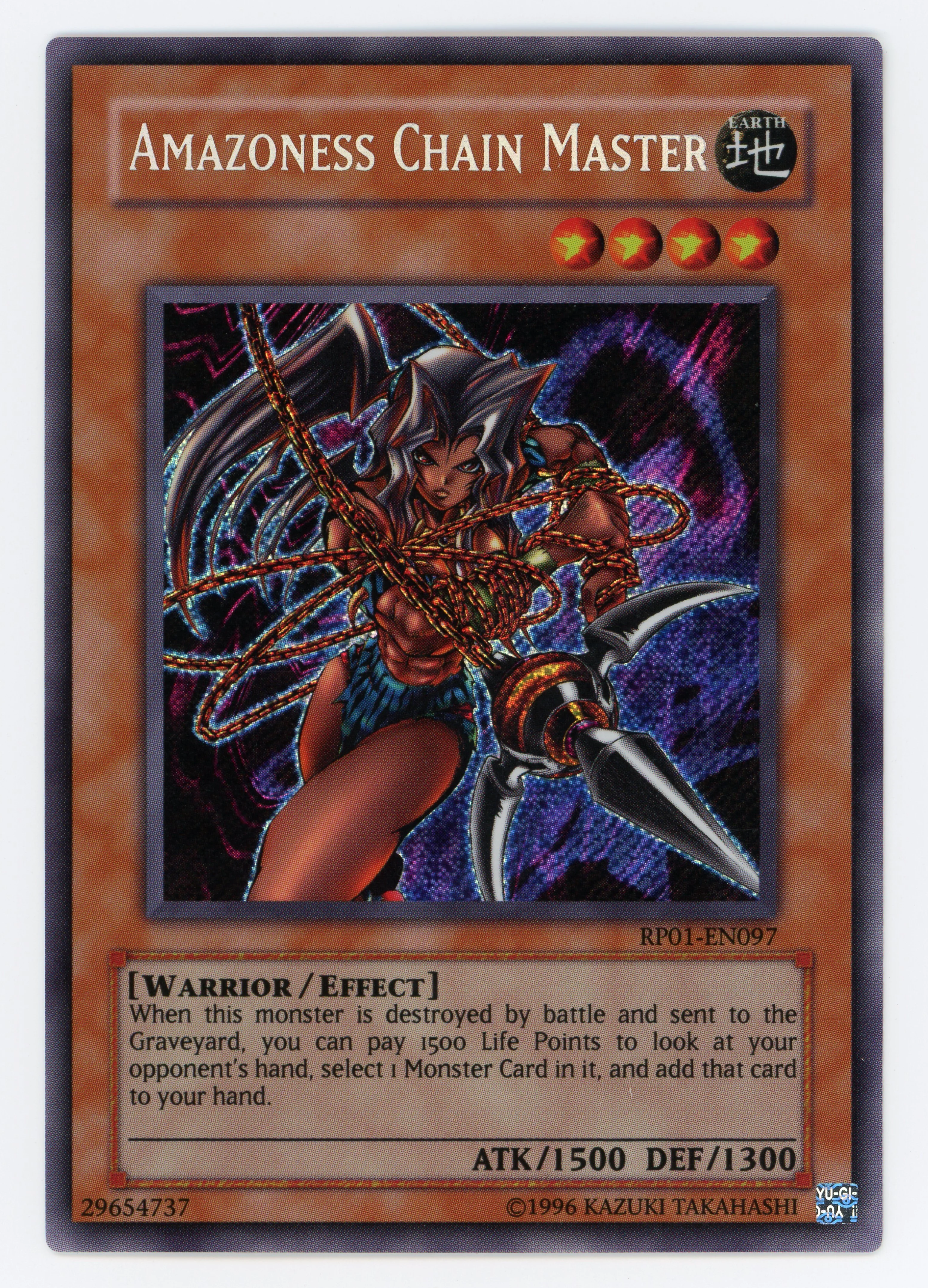 Amazoness Chain Master - RP01-EN097 - Secret Rare - Unlimited - Scan 14016