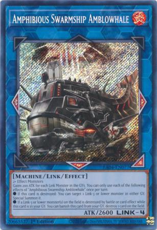 Amphibious Swarmship Amblowhale - RA04-EN077 - Secret Rare - 1st Edition