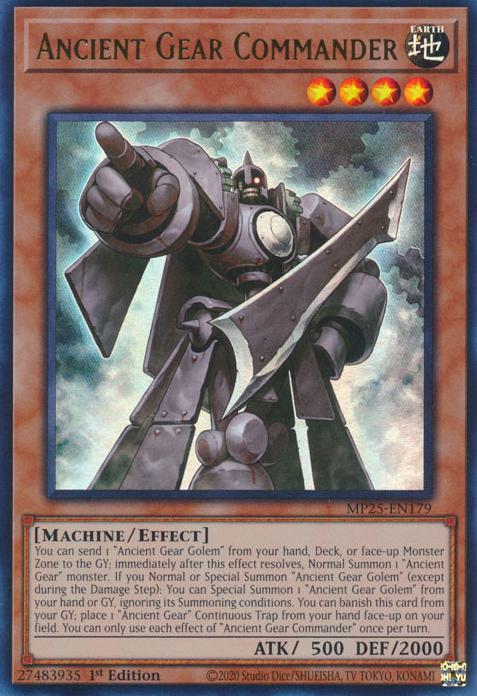 Ancient Gear Commander - MP25-EN179 - Ultra Rare - 1st Edition