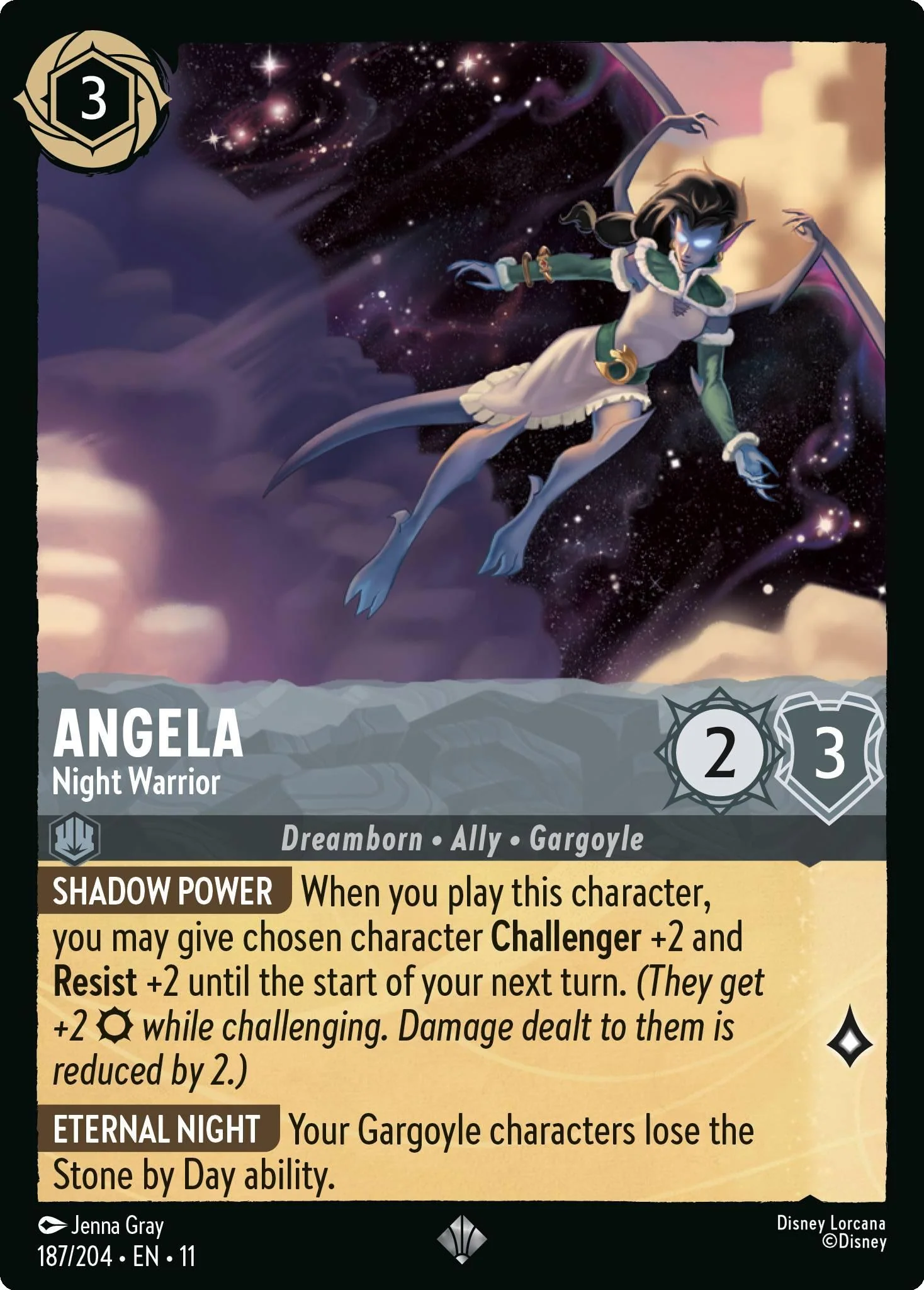 Angela - Night Warrior - 187/204 [Winterspell] [Non-Foil]
