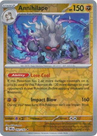 Annihilape - 092/182 - Rare [sv10-092] [Reverse Holo]