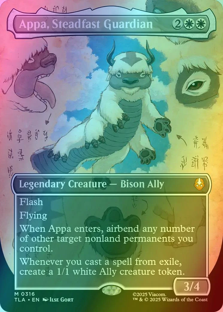 Appa, Steadfast Guardian [316] [Borderless] [Field Notes] [Avatar: The Last Airbender] [Foil]