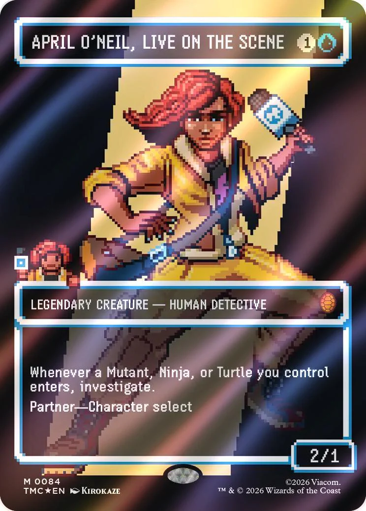 April O'Neil, Live on the Scene [84] [Borderless] [Pixel] [Teenage Mutant Ninja Turtles Eternal] [Surge Foil]