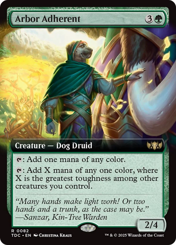 Arbor Adherent [82] [Extended Art] [Tarkir: Dragonstorm: Commander] [Non-Foil]
