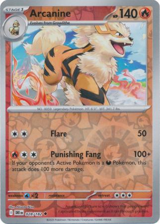 Arcanine - 028/182 - Uncommon [sv10-028] [Reverse Holo]