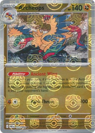 Archeops - Master Ball Pattern - 051/086 - Rare [sv105w-051] [Reverse Holo]