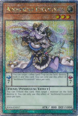 Archfiend Eccentrick - RA04-EN017 - Quarter Century Secret Rare - 1st Edition