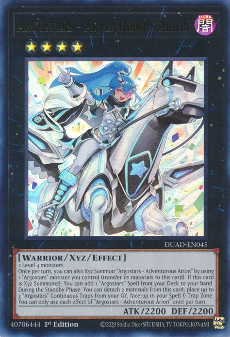 Argostars - Adventurous Arion - DUAD-EN045 - Ultra Rare - 1st Edition