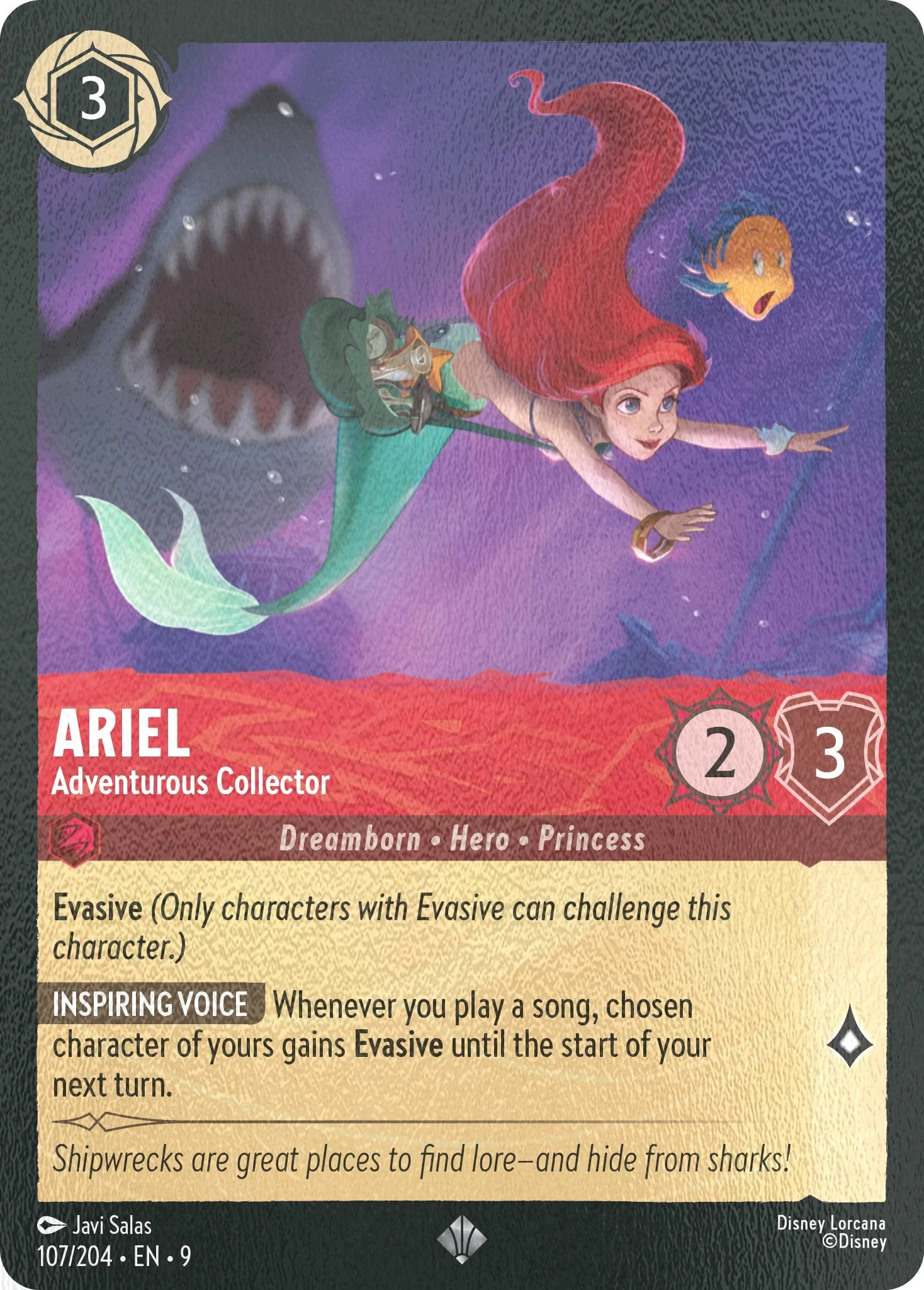 Ariel - Adventurous Collector - 107/204 [Fabled] [Cold Foil]