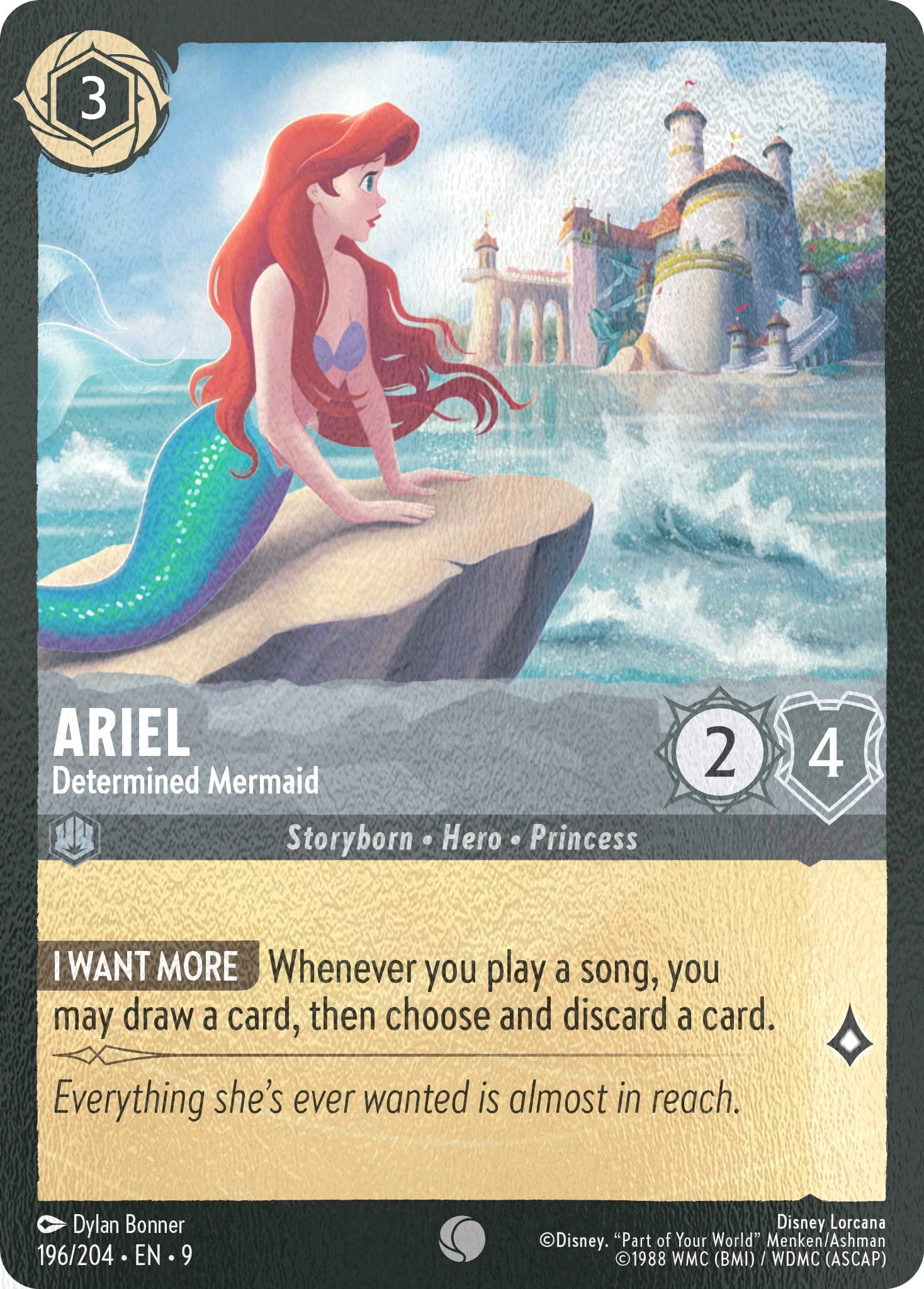 Ariel - Determined Mermaid - 196/204 [Fabled] [Cold Foil]