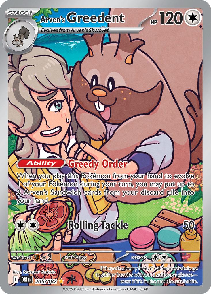 Arven's Greedent - 205/182 - Illustration Rare [sv10-205] [Ultra]