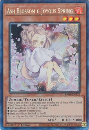 Ash Blossom & Joyous Spring - Alternate Art - RA04-EN025 - Collector's Rare - 1st Edition