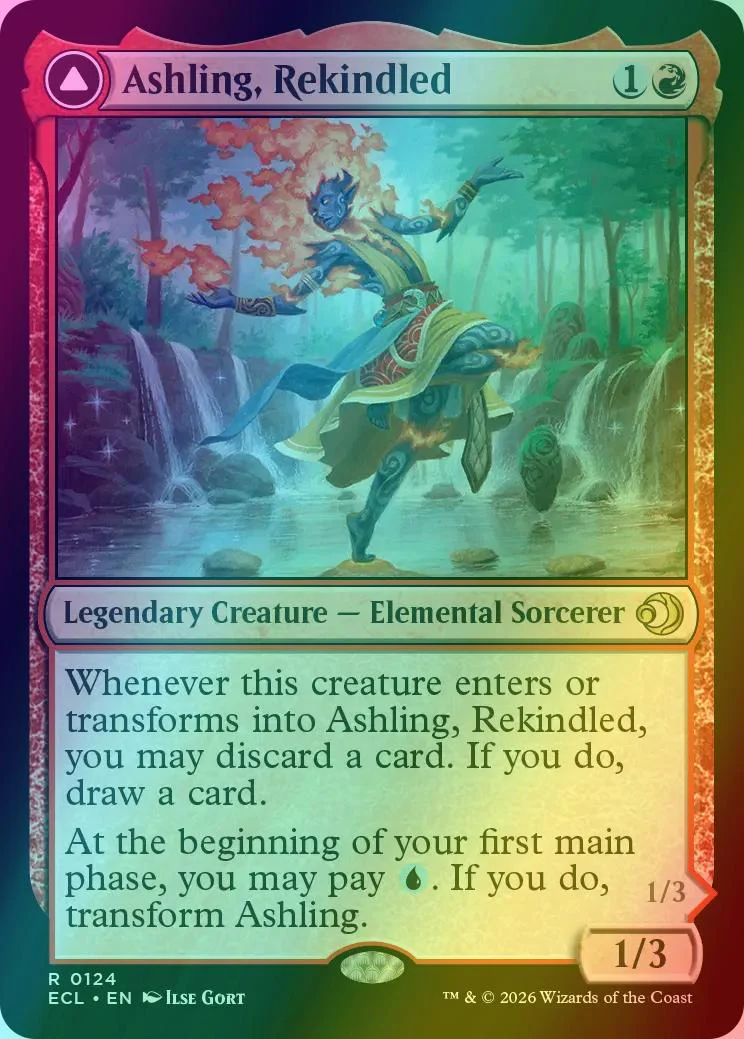 Ashling, Rekindled // Ashling, Rimebound [124] [Lorwyn Eclipsed] [Foil]