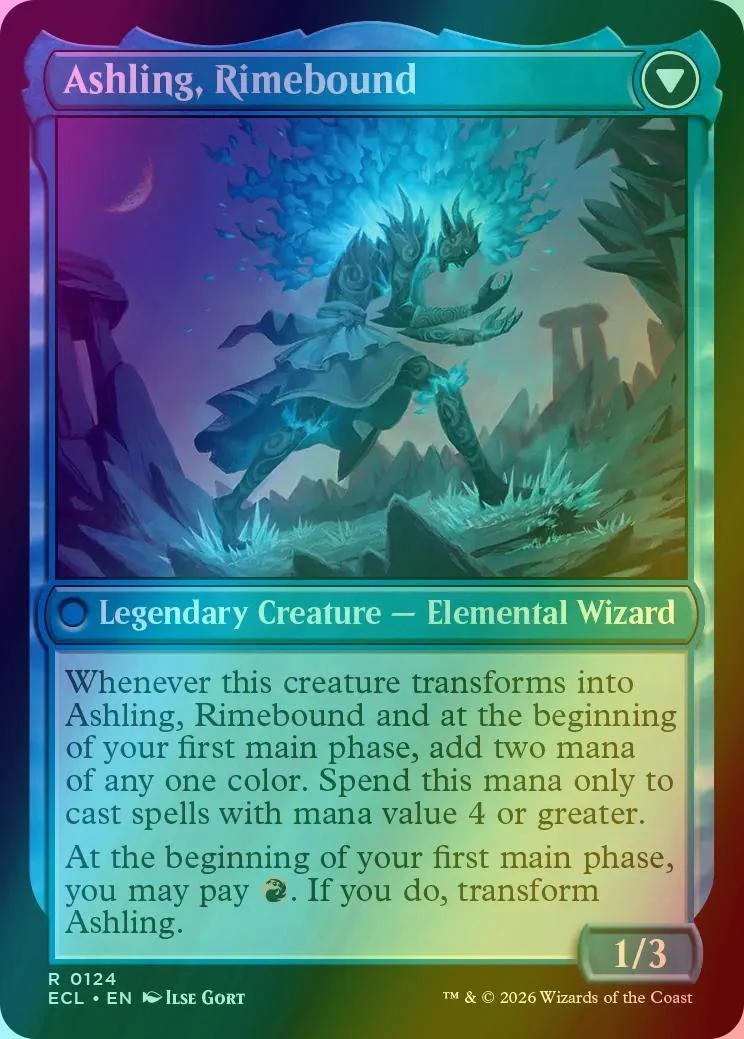Ashling, Rekindled // Ashling, Rimebound [124] [Lorwyn Eclipsed] [Foil] - Image 2