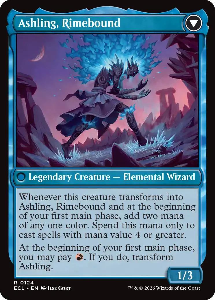 Ashling, Rekindled // Ashling, Rimebound [124] [Lorwyn Eclipsed] [Non-Foil] - Image 2