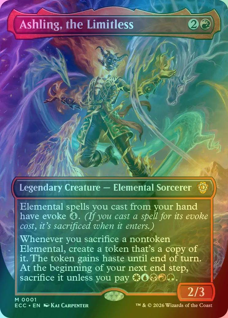 Ashling, the Limitless [1] [Borderless] [Lorwyn Eclipsed: Commander] [Foil]