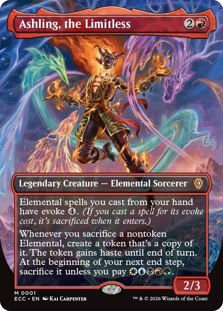 Ashling, the Limitless [1] [Borderless] [Lorwyn Eclipsed: Commander] [Non-Foil]