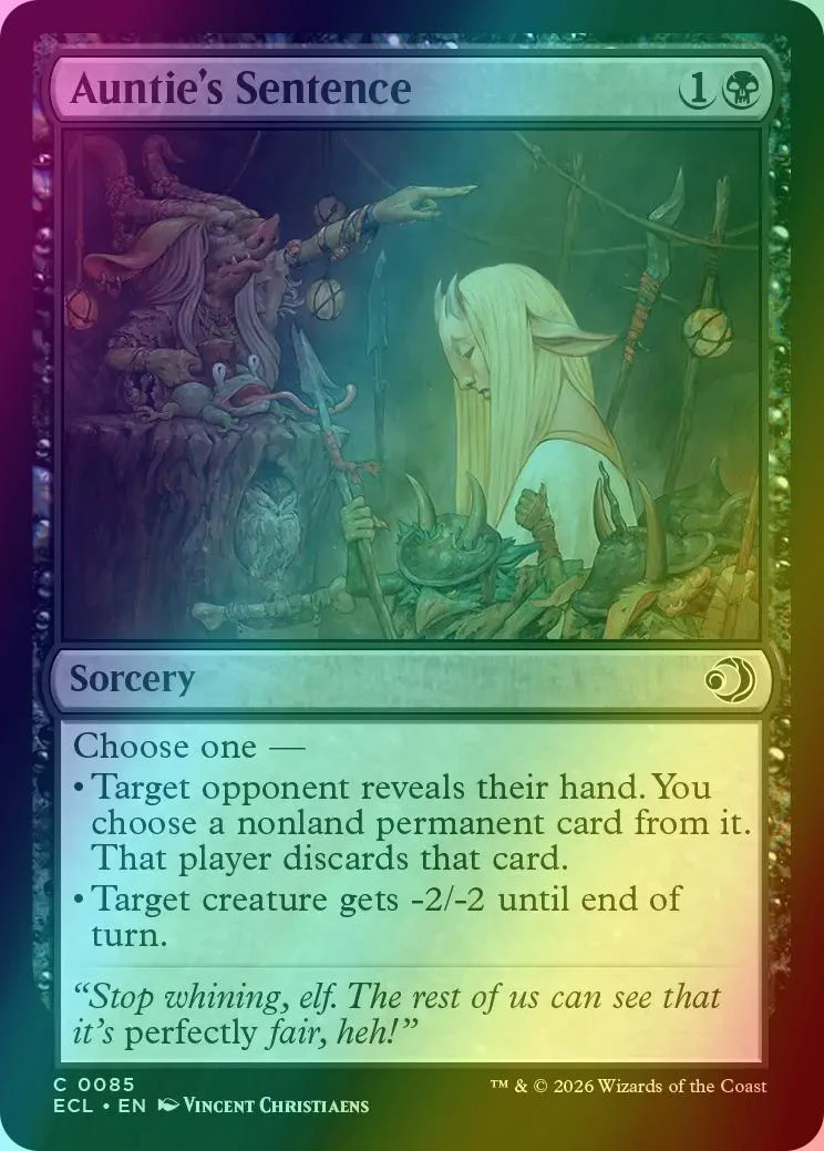 Auntie's Sentence [85] [Lorwyn Eclipsed] [Foil]