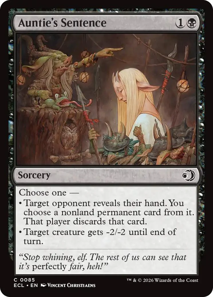 Auntie's Sentence [85] [Lorwyn Eclipsed] [Non-Foil]