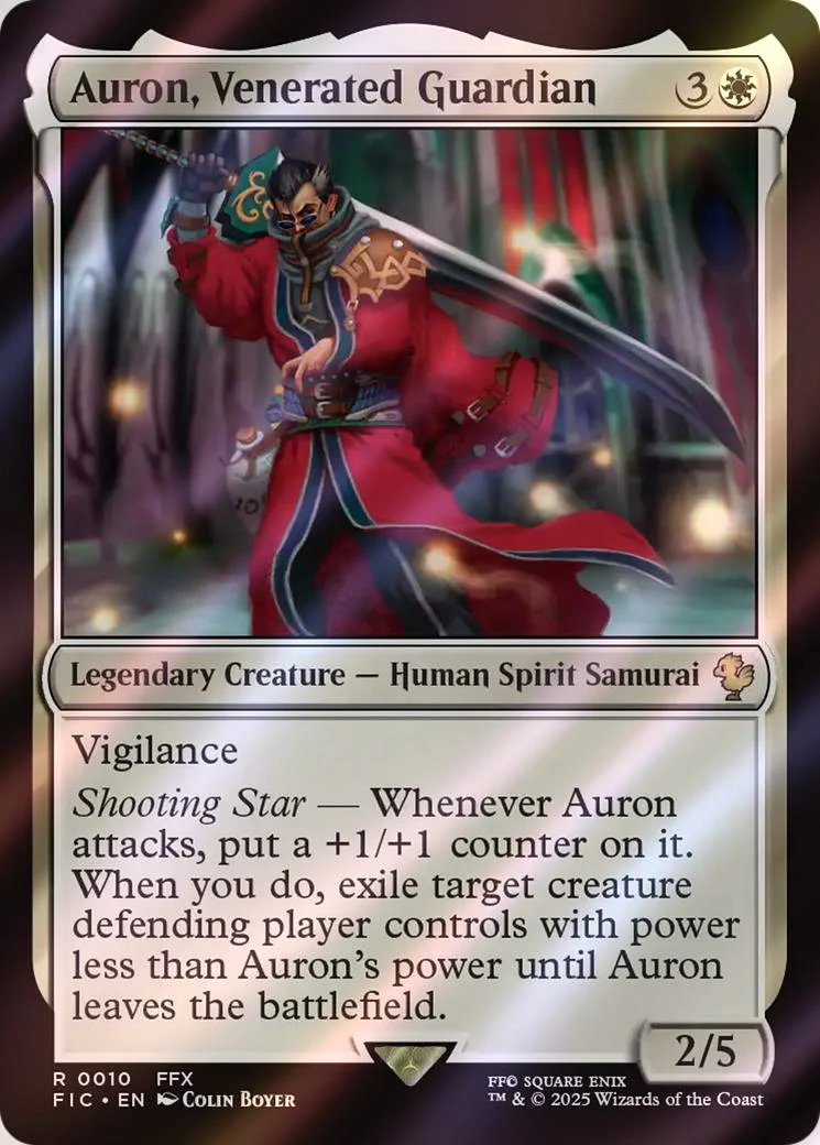 Auron, Venerated Guardian [10] [FINAL FANTASY: Commander] [Surge Foil]