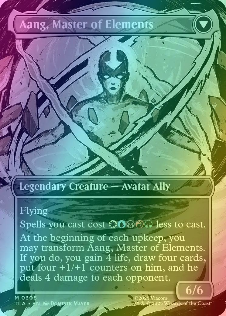 Avatar Aang // Aang, Master of Elements [308] [Borderless] [Scene] [Avatar: The Last Airbender] [Foil] - Image 2