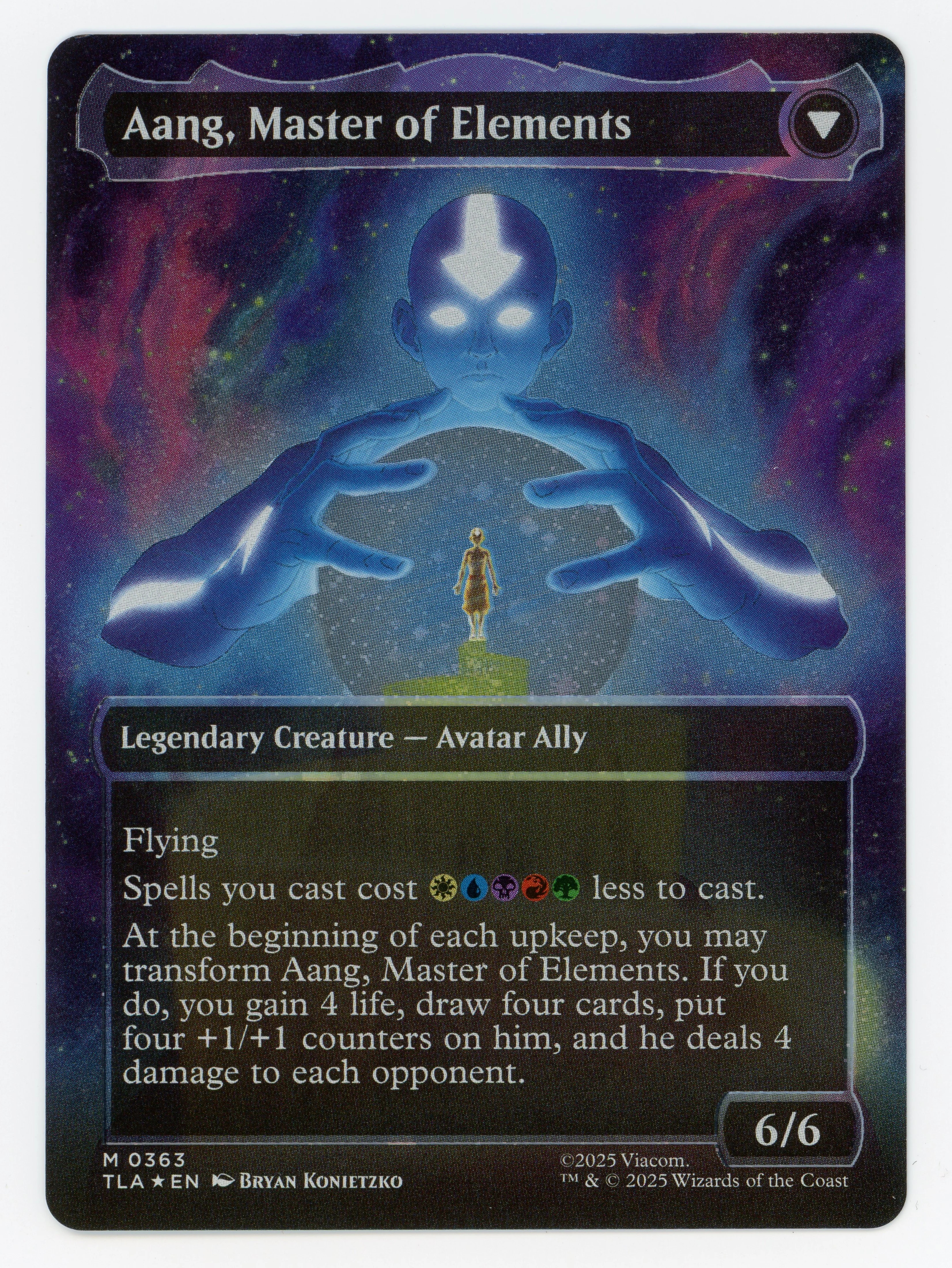 Avatar Aang // Aang, Master of Elements - Borderless - Headliner - Raised Foil - Scan 14853 - Image 2