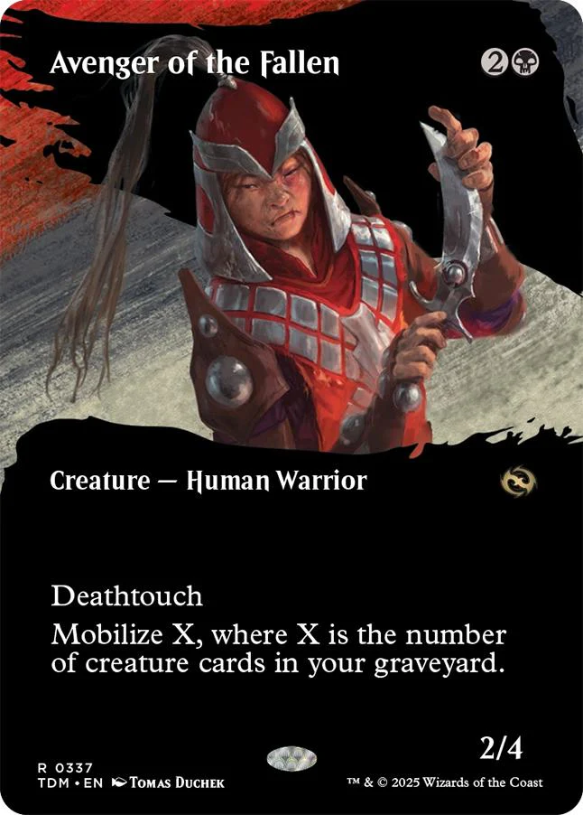 Avenger of the Fallen [337] [Borderless] [Clan] [Tarkir: Dragonstorm] [Non-Foil]