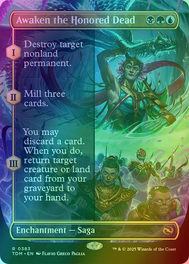 Awaken the Honored Dead [383] [Borderless] [Tarkir: Dragonstorm] [Foil]