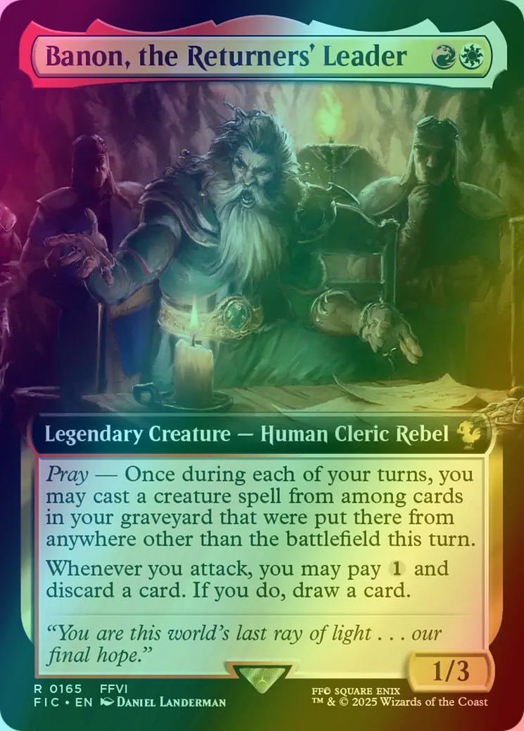 Banon, the Returners' Leader [165] [Extended Art] [FINAL FANTASY: Commander] [Foil]
