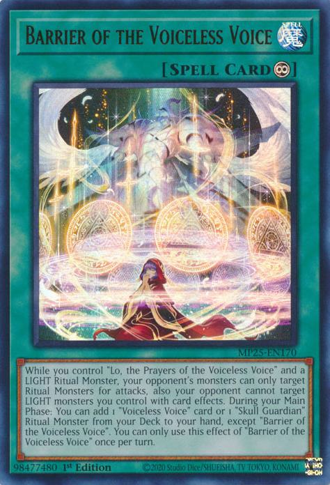 Barrier of the Voiceless Voice - MP25-EN170 - Ultra Rare - 1st Edition